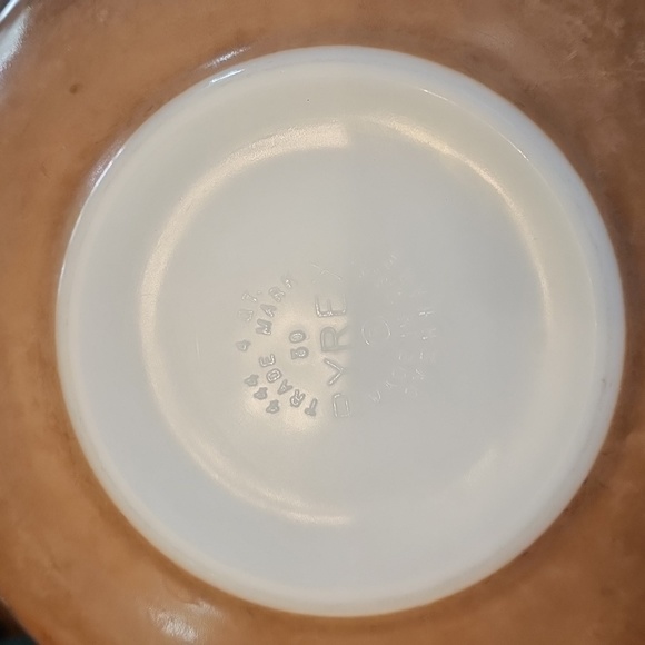 PYREX Early American Rooster pattern Cinderella brown and gold mixing bowl - Picture 5 of 12